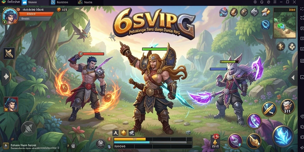 Tampilan gameplay menarik 6SVIP yang penuh aksi RPG.