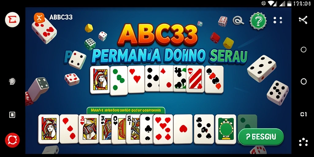 Tangkapan layar ABC33 menunjukkan gameplay domino yang seru dan penuh tantangan.