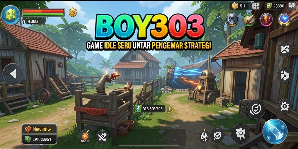 Tangkapan layar utama BOY303 menampilkan gameplay Idle yang menggugah.