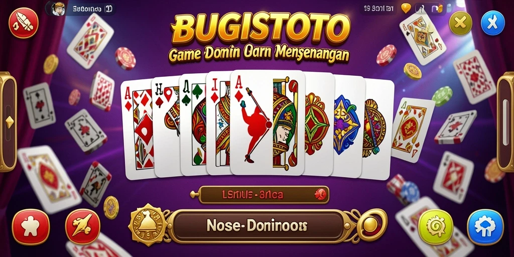 Tangkapan layar utama BUGISTOTO menampilkan aksi seru bermain Domino.