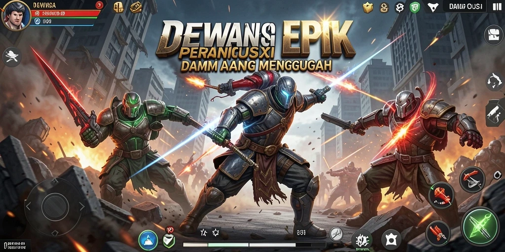 Screenshot gameplay DEWANUSA menampilkan pertarungan seru yang menggetarkan.