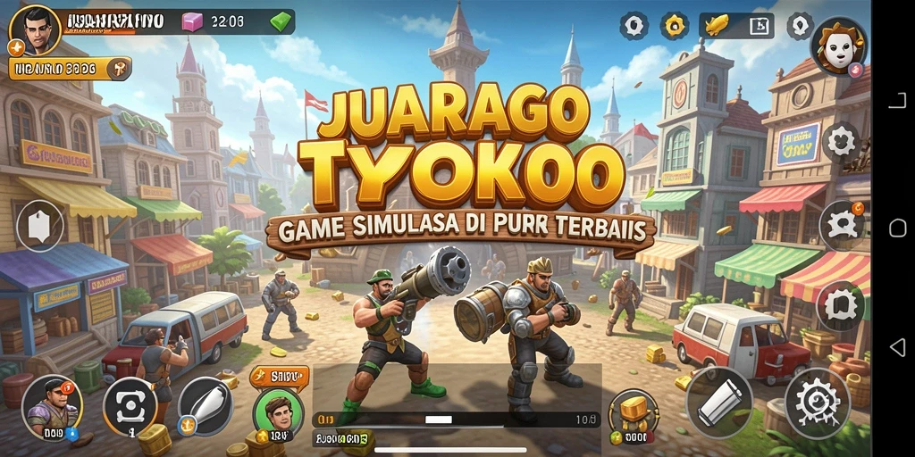 Tampilan gameplay JUARAGO yang menarik dalam simulasi Tycoon.