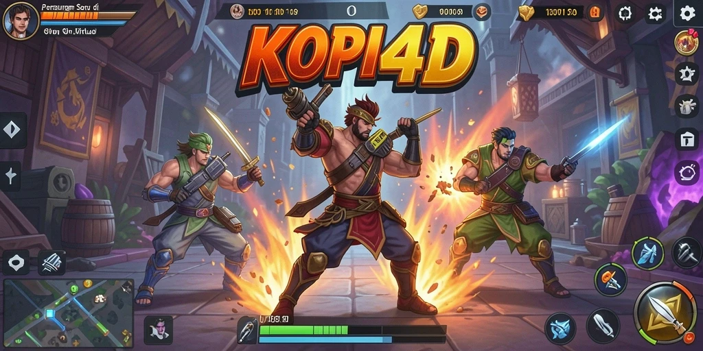 Screenshot KOPI4D menampilkan aksi pertarungan yang mendebarkan.