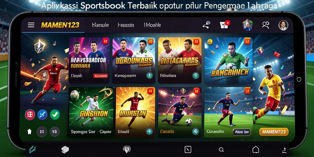 Tampilan antarmuka MAMEN123 yang menampilkan berbagai pilihan taruhan olahraga.