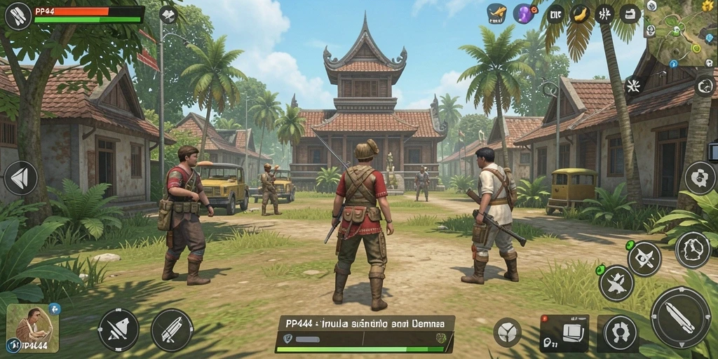 Screenshot PP444 menunjukkan gameplay simulasi yang menarik dan interaktif.