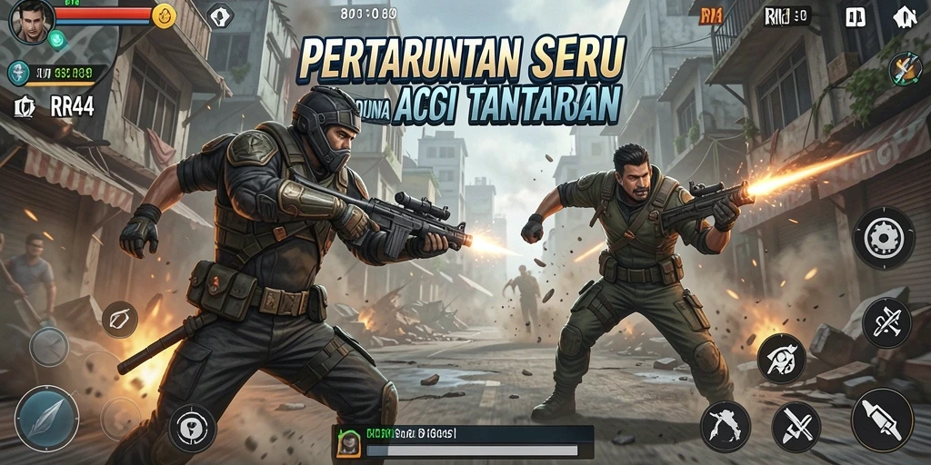 Tampilan menarik dari gameplay Action di RR44 yang mendebarkan.