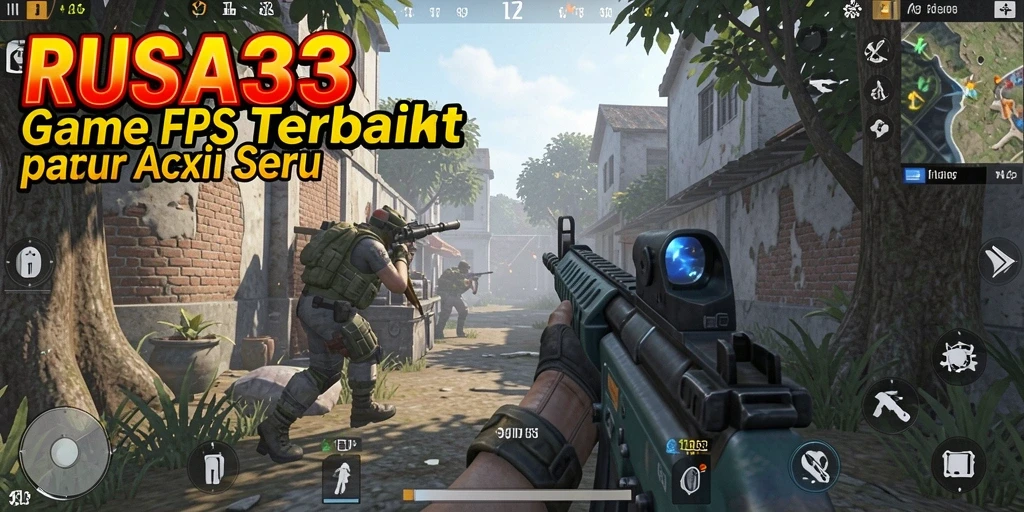 Tampak seru dari gameplay RUSA33 dengan aksi tembak-menembak yang intens.