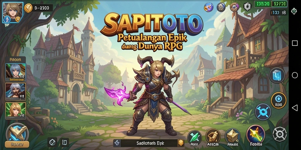 Screenshot gameplay RPG SAPITOTO dengan aksi mendebarkan.